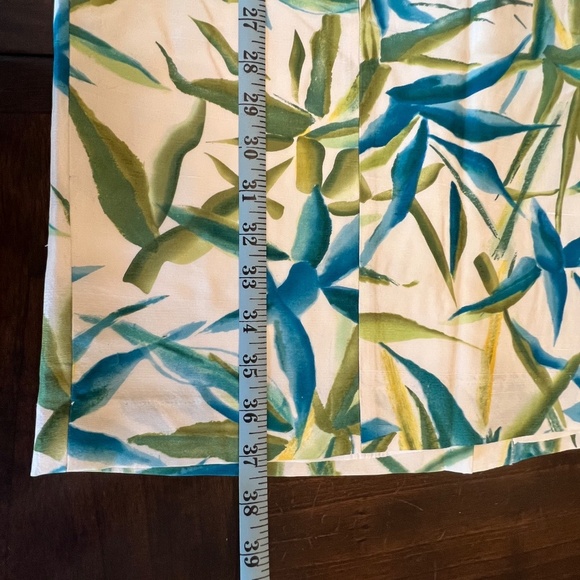 Liz Claiborne Floral Silk Dress, Blue, Green, Lined Midi, Short Sleeve, Size 6 - Picture 3 of 14